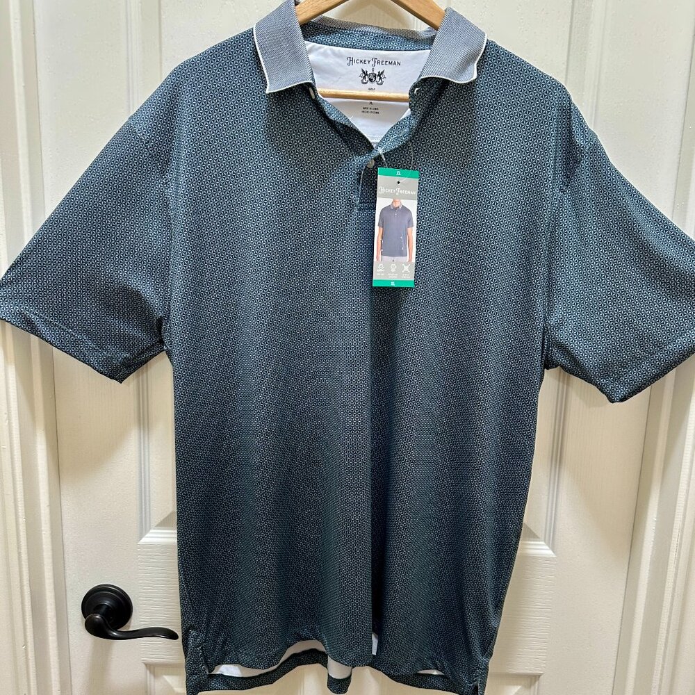 Hickey Freeman Men’s Golf Polo Shirt Size XL UPF 50+ 4 Way Stretch Opti Dri NEW